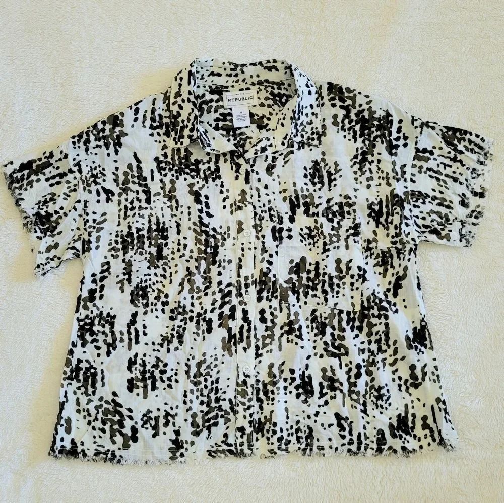 For the Republic Button Down Blouse - NWT